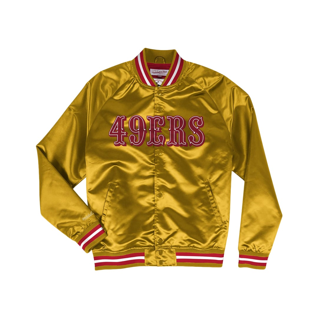 men 49ers jacket gold