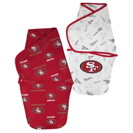 SAN FRANCISCO 49ERS NEWBORN 2-PACK WRAP SWADDLE SET