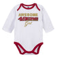 SAN FRANCISCO 49ERS NEWBORN GIRLS 3-PIECE FOOTED PAJAMA SET