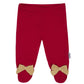 SAN FRANCISCO 49ERS NEWBORN GIRLS 3-PIECE FOOTED PAJAMA SET