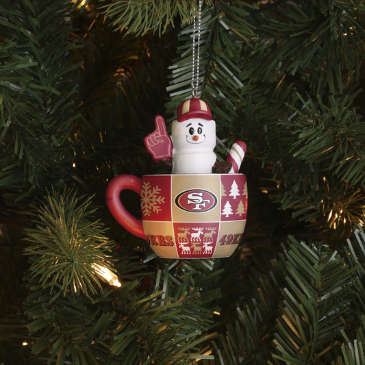 SAN FRANCISCO 49ERS SMORES MUG CHRISTMAS ORNAMENT