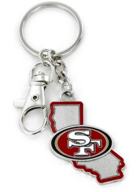 LLAVERO CON FORMA DEL ESTADO DE LOS 49ERS DE SAN FRANCISCO