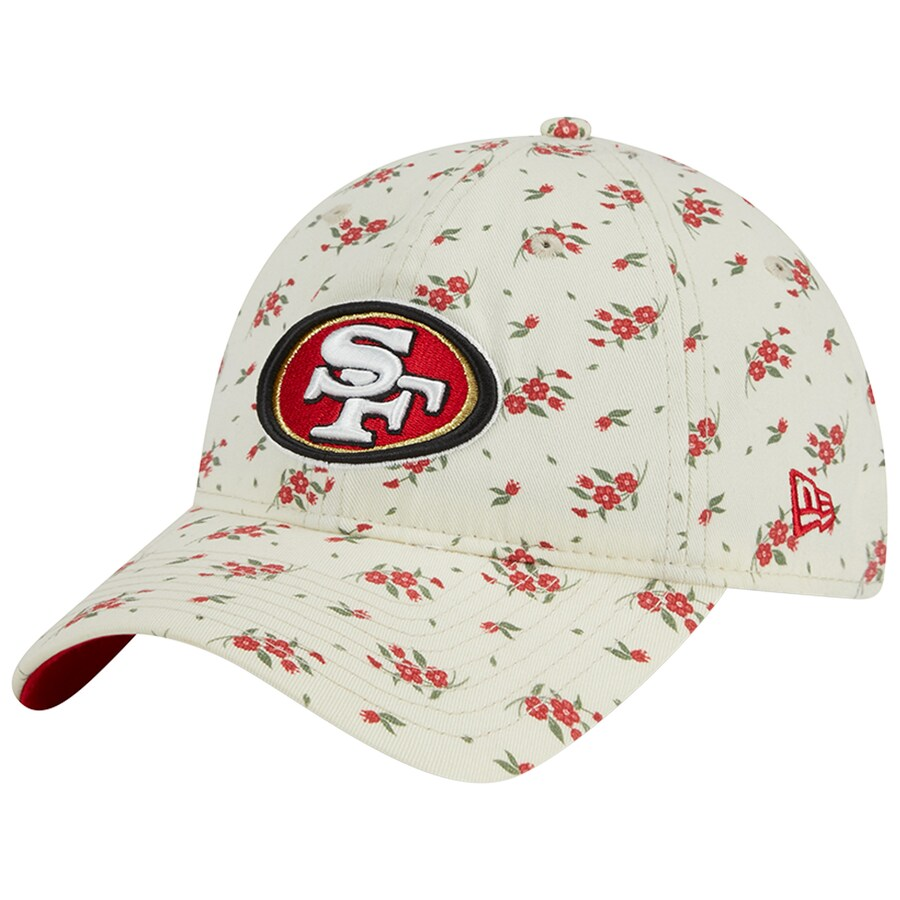 SAN FRANCISCO 49ERS WOMEN'S BLOOM 9TWENTY ADJUSTABLE HAT - CREAM
