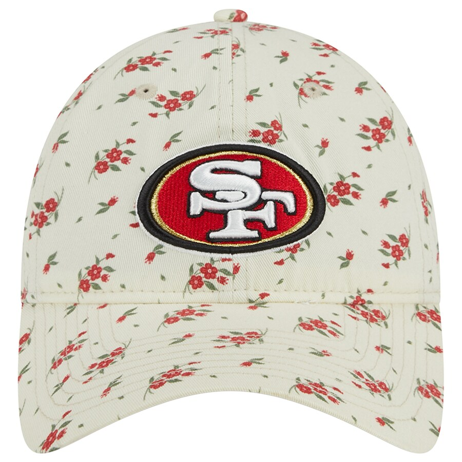 SAN FRANCISCO 49ERS WOMEN'S BLOOM 9TWENTY ADJUSTABLE HAT - CREAM