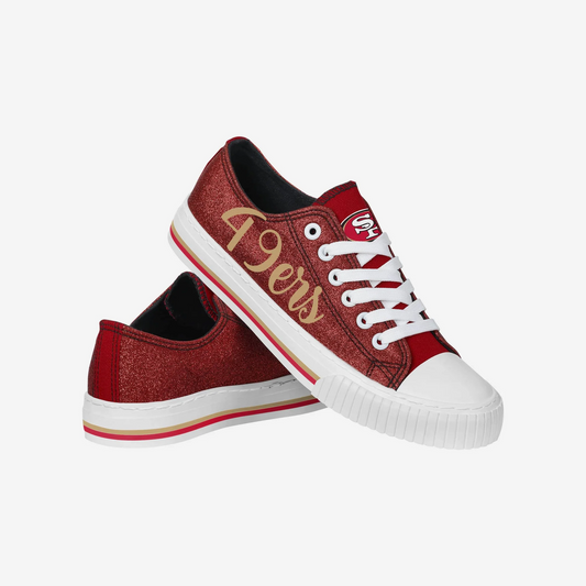 SAN FRANCISCO 49ERS WOMEN'S COLOR GLITTER LOW TOP SHOE