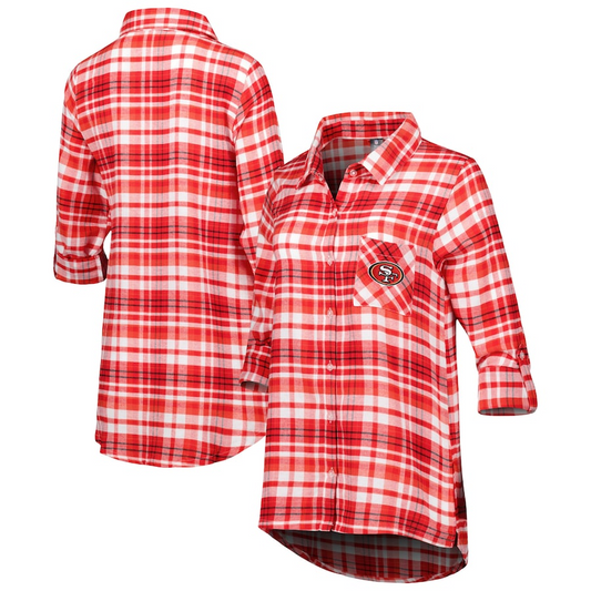 SAN FRANCISCO 49ERS WOMEN'S MAINSTAY FLANNEL SHIRT