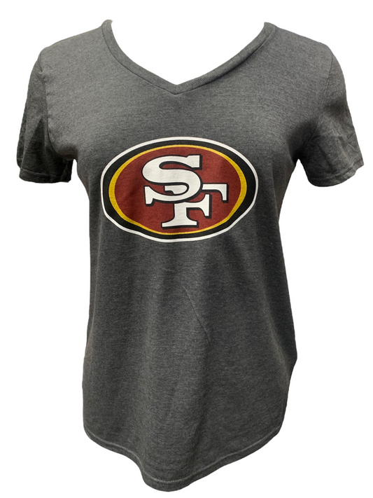 CAMISETA CON LOGOTIPO PRIMARY PARA MUJER SAN FRANCISCO 49ERS - GRIS