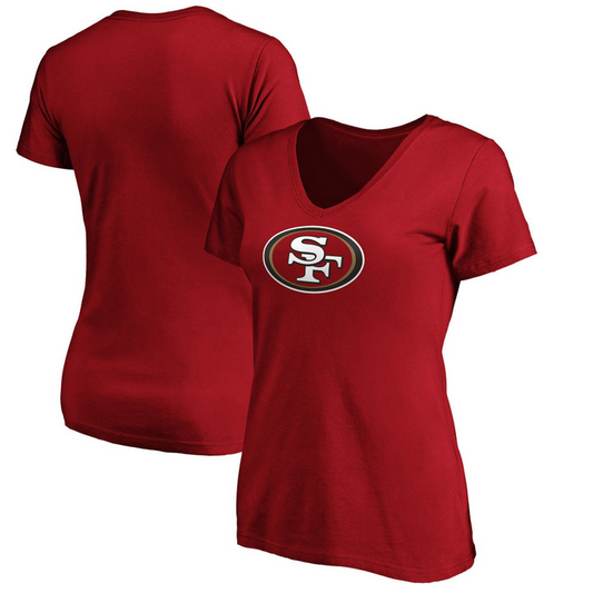 CAMISETA CON LOGO PRIMARIO PARA MUJER SAN FRANCISCO 49ERS - ROJA