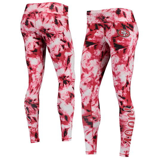 SAN FRANCISCO 49ERS WOMEN'S TIE DYE LEGGINGS