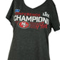SAN FRANCISCO 49ERS WOMENS NFC CONFERENCE CHAMPIONS FORMATION T-SHIRT