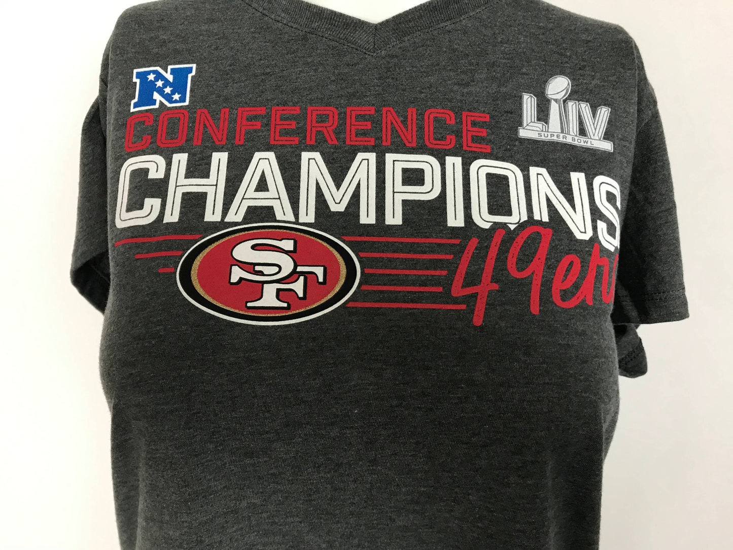 SAN FRANCISCO 49ERS WOMENS NFC CONFERENCE CHAMPIONS FORMATION T-SHIRT
