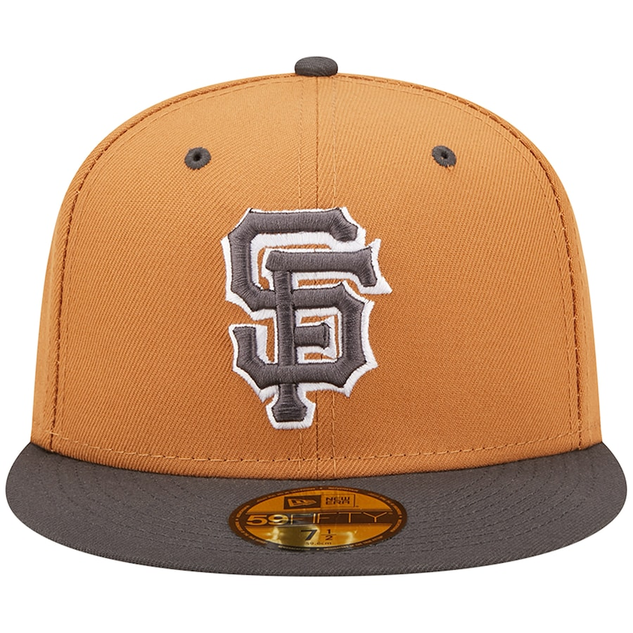 San Francisco Giants 2-Tone Color Pack 59FIFTY Fitted Hat - Brown/ Charcoal LBZSTC / 7 7/8