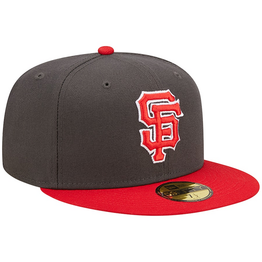 SAN FRANCISCO GIANTS 2-TONE COLOR PACK 59FIFTY FITTED HAT - CHARCOAL/ RED