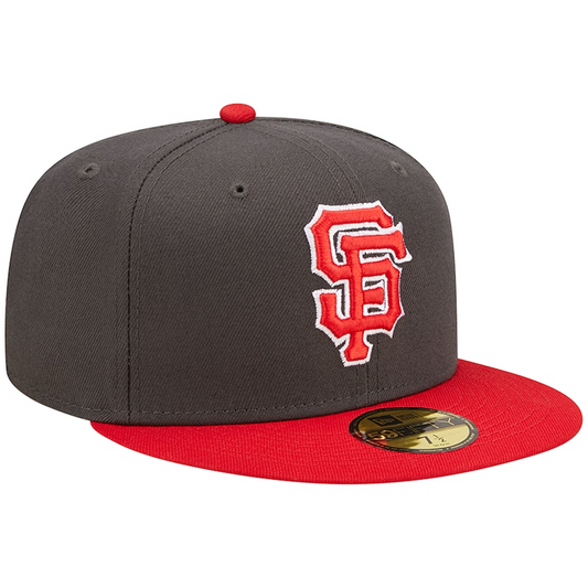 GORRO AJUSTADO SAN FRANCISCO GIANTS 2-TONE COLOR PACK 59FIFTY - CARBÓN/ ROJO