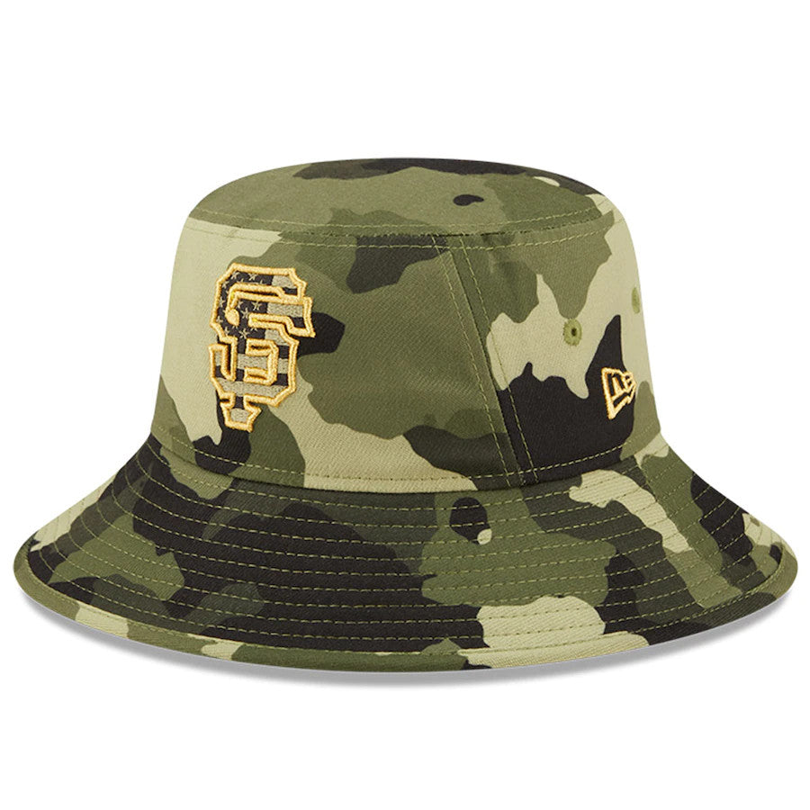 New Era Camo San Francisco Giants 2022 Armed Forces Day Bucket Hat