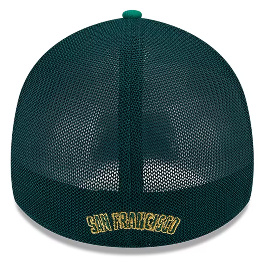 ATLETISMO DE OAKLAND 2023 ST. GORRA DE AJUSTE FLEXIBLE 39THIRTY DEL DÍA DE PATRICIO