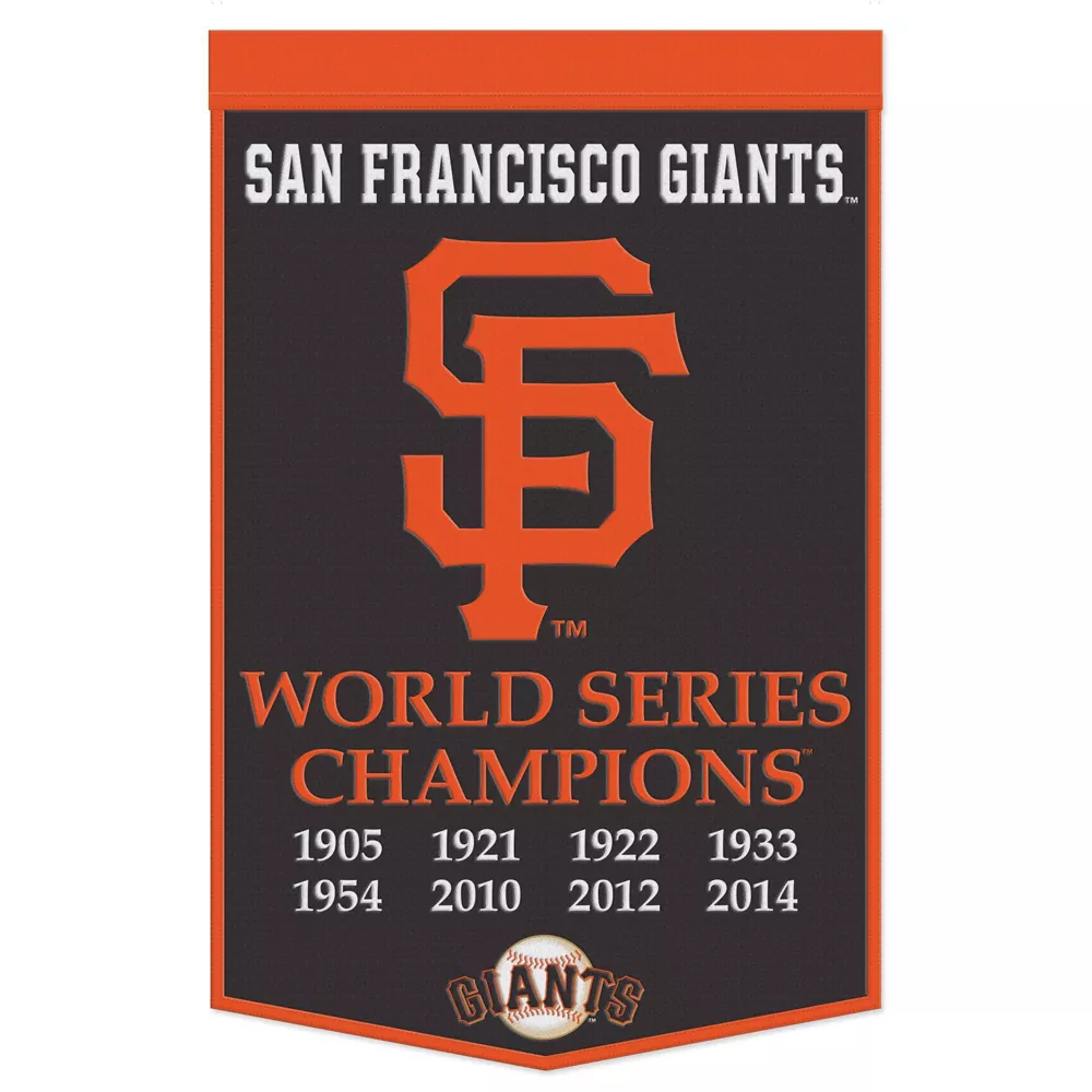 SAN FRANCISCO GIANTS 24" X 38" PRIMARY WOOL BANNER
