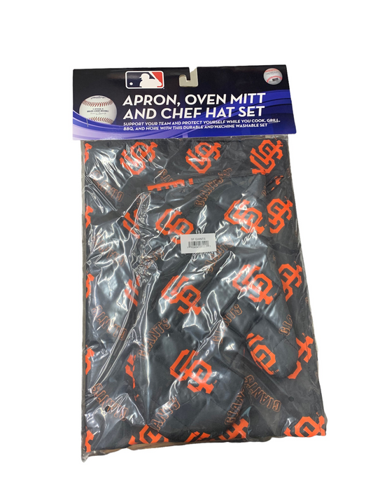 SAN FRANCISCO GIANTS 3PC SET APRON MITT HAT SET