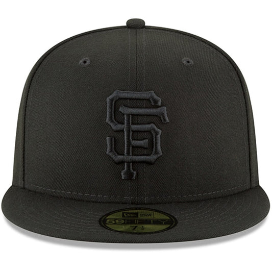 SAN FRANCISCO GIANTS BLACK ON BLACK BASIC LOGO FITTED 59FIFTY
