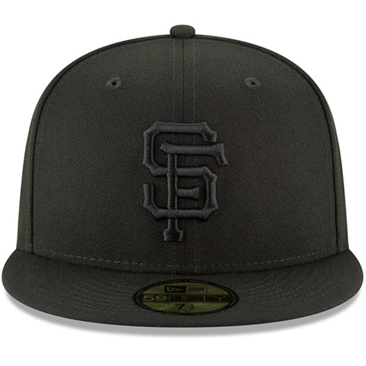 SAN FRANCISCO GIANTS NEGRO SOBRE NEGRO LOGOTIPO BÁSICO AJUSTADO 59FIFTY