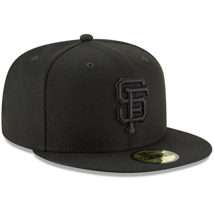 SAN FRANCISCO GIANTS NEGRO SOBRE NEGRO LOGOTIPO BÁSICO AJUSTADO 59FIFTY