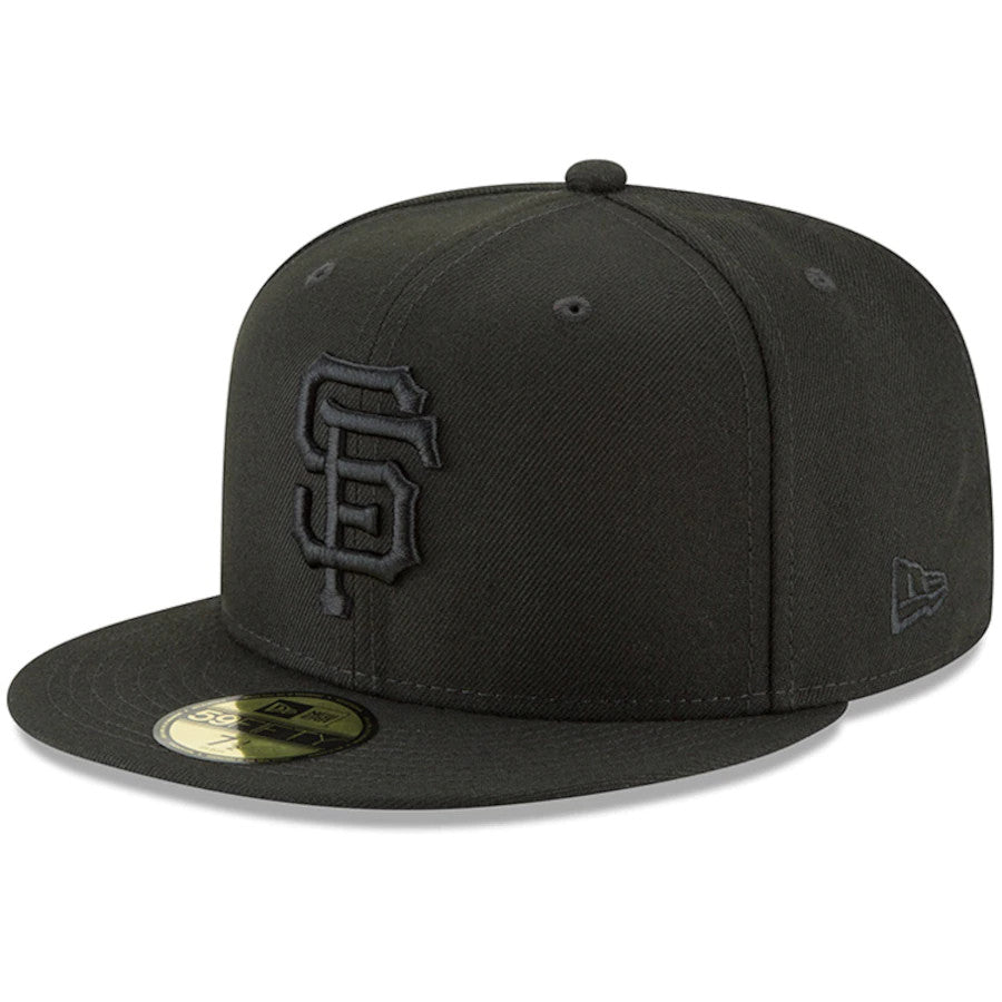 SAN FRANCISCO GIANTS NEGRO SOBRE NEGRO LOGOTIPO BÁSICO AJUSTADO 59FIFTY