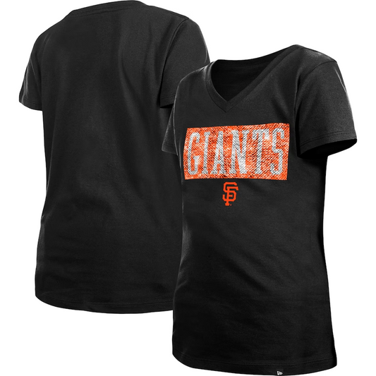 SAN FRANCISCO GIANTS GIRLS TEAM SEQUINS T-SHIRT