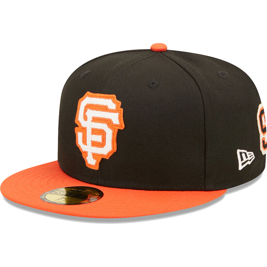 SAN FRANCISCO GIANTS LETTERMAN 59FIFTY FITTED HAT - BLACK/ORANGE