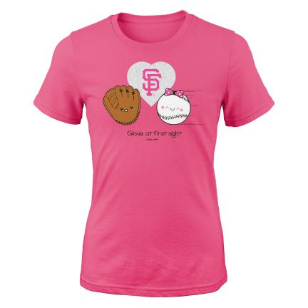 SAN FRANCISCO GIANTS LITTLE GIRLS I GLOVE YOU T-SHIRT