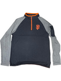 SAN FRANCISCO GIANTS LONG SLEEVE 2-TONE ACTIVE QUARTER-ZIP SWEATSHIRT
