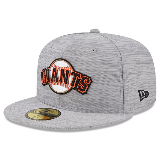 GORRO AJUSTADO 59FIFTY GRIS DE SAN FRANCISCO GIANTS PARA HOMBRE 2023 CLUBHOUSE GRIS