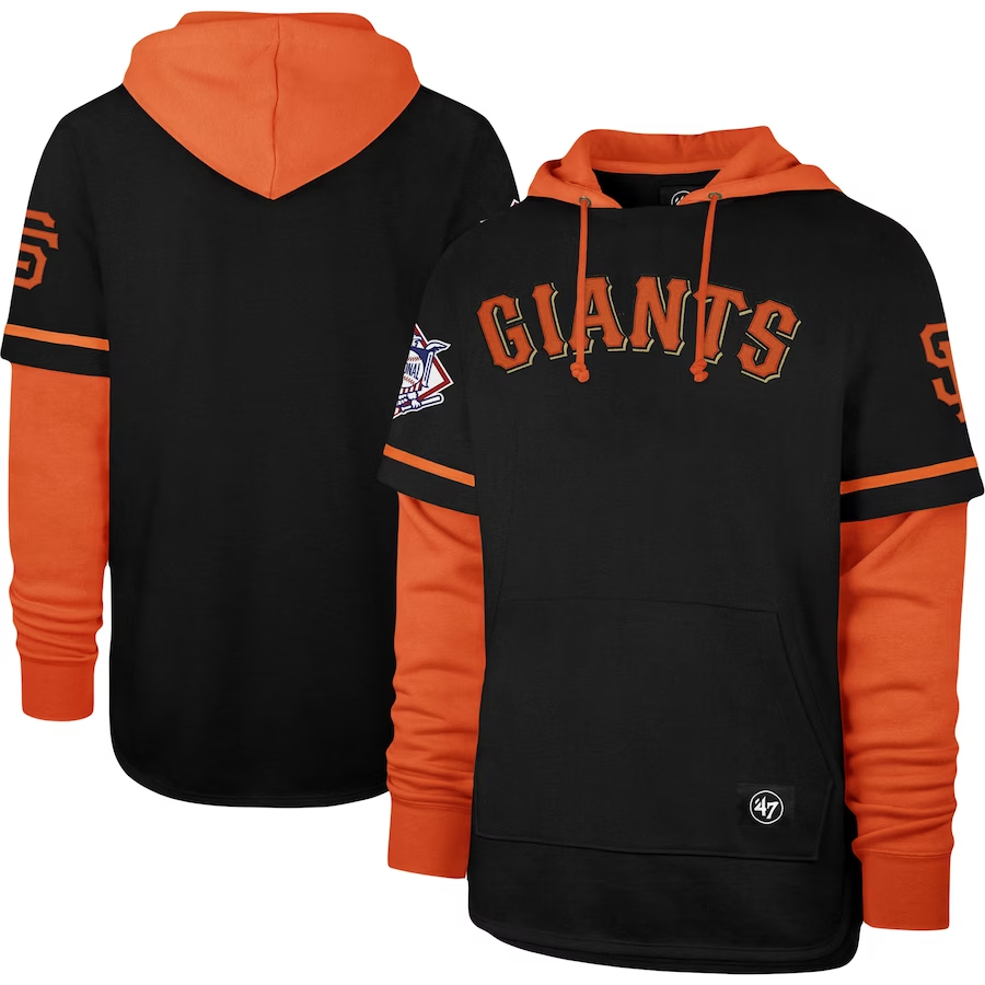 Men's '47 Cream San Francisco Giants Trifecta Shortstop Pullover Hoodie Size: Medium