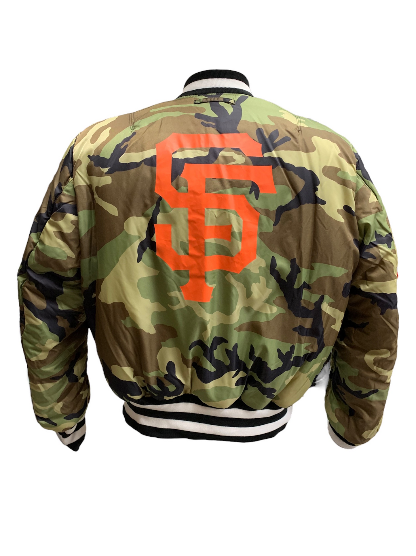 SAN FRANCISCO GIANTS MEN'S ALPHA INDUSTRIES REVERSIBLE BOMBER JACKET