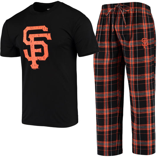 CONJUNTO DE PIJAMA CON PANTALÓN Y CAMISETA ETHOS PARA HOMBRE DE LOS SAN FRANCISCO GIANTS