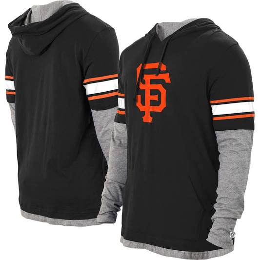 SAN FRANCISCO GIANTS MEN'S LONG SLEEVE 2-TONE HOODIE SWEATSHIRT