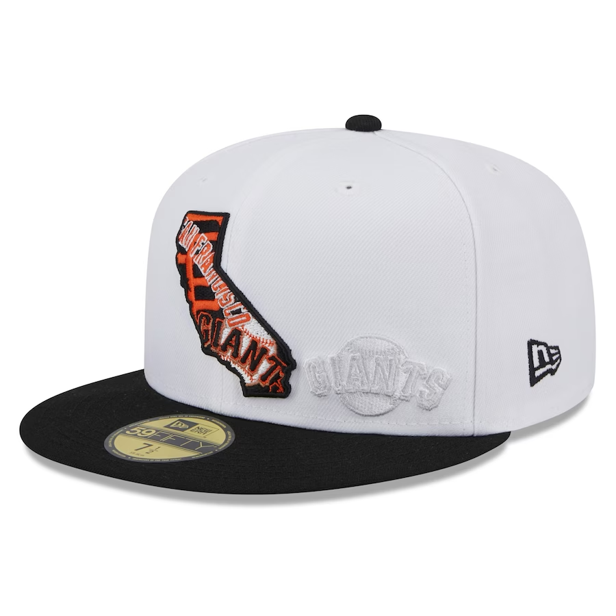 SAN FRANCISCO GIANTS STATE 59FIFTY FITTED HAT - WHITE/BLACK