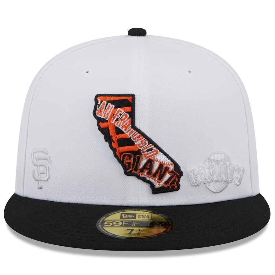 SAN FRANCISCO GIANTS HOMBRE BLANCO/NEGRO ESTADO 59FIFTY AJUSTADO