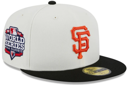 SAN FRANCISCO GIANTS RETRO PATCH 59FIFTY FITTED HAT - CREAM/ BLACK