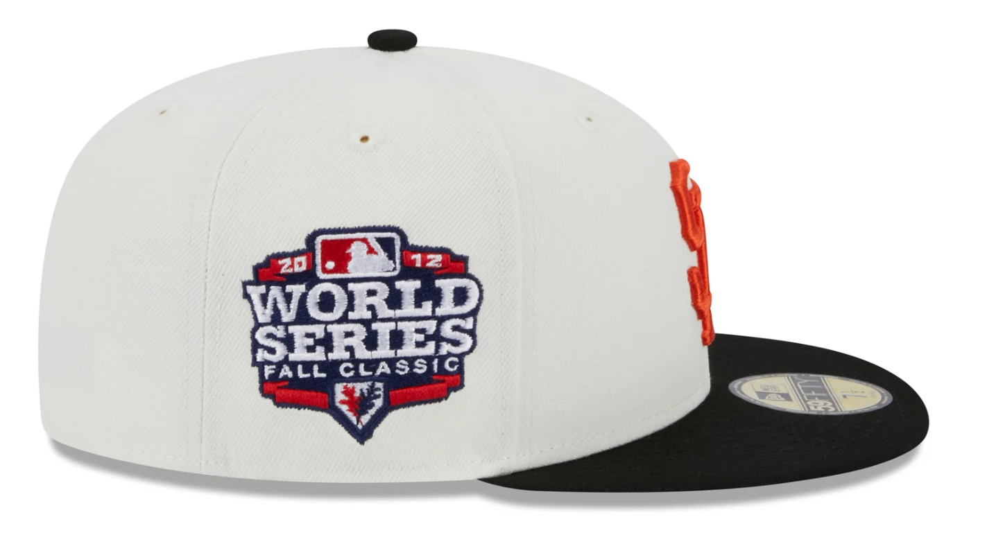 San Francisco Giants New Era Retro 2012 World Series 59FIFTY Fitted Hat - Cream/Black 7 3/8