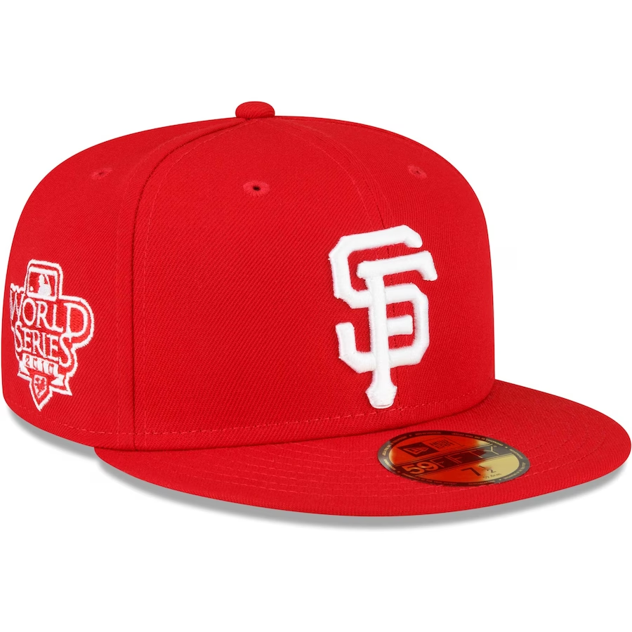 SAN FRANCISCO GIANTS SIDEPATCH 2010 WORLD SERIES 59FIFTY FITTED HAT - RED