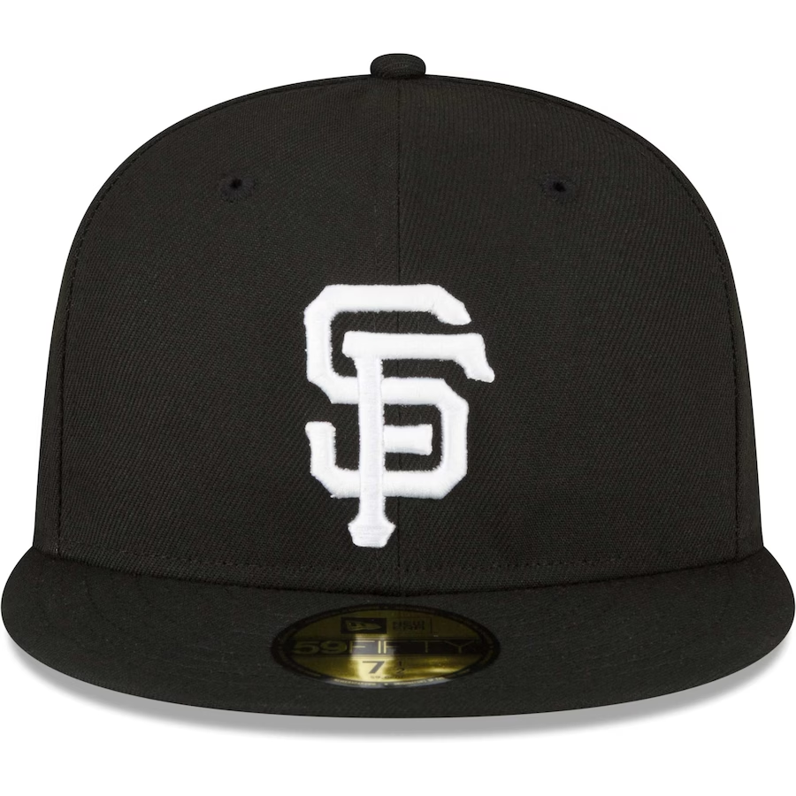 GORRA AJUSTADA 59FIFTY DE LA SERIE MUNDIAL DE SAN FRANCISCO GIANTS SIDEPATCH - NEGRO/ BLANCO