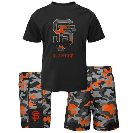 CONJUNTO DE CAMISETA MAYOR Y PANTALÓN CORTO PARA NIÑOS SAN FRANCISCO GIANTS