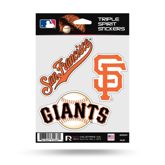 SAN FRANCISCO GIANTS TRIPLE SPIRIT DECAL