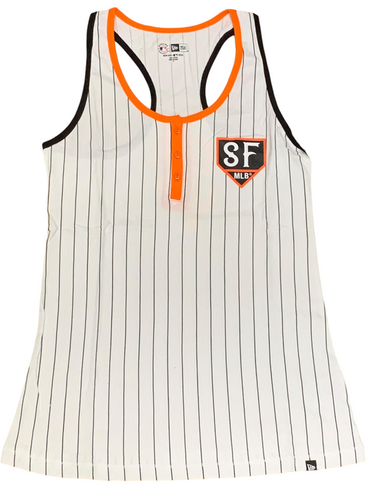 SAN FRANCISCO GIANTS WOMEN'S HOMEPLATE PINSTRIPE TANK TOP