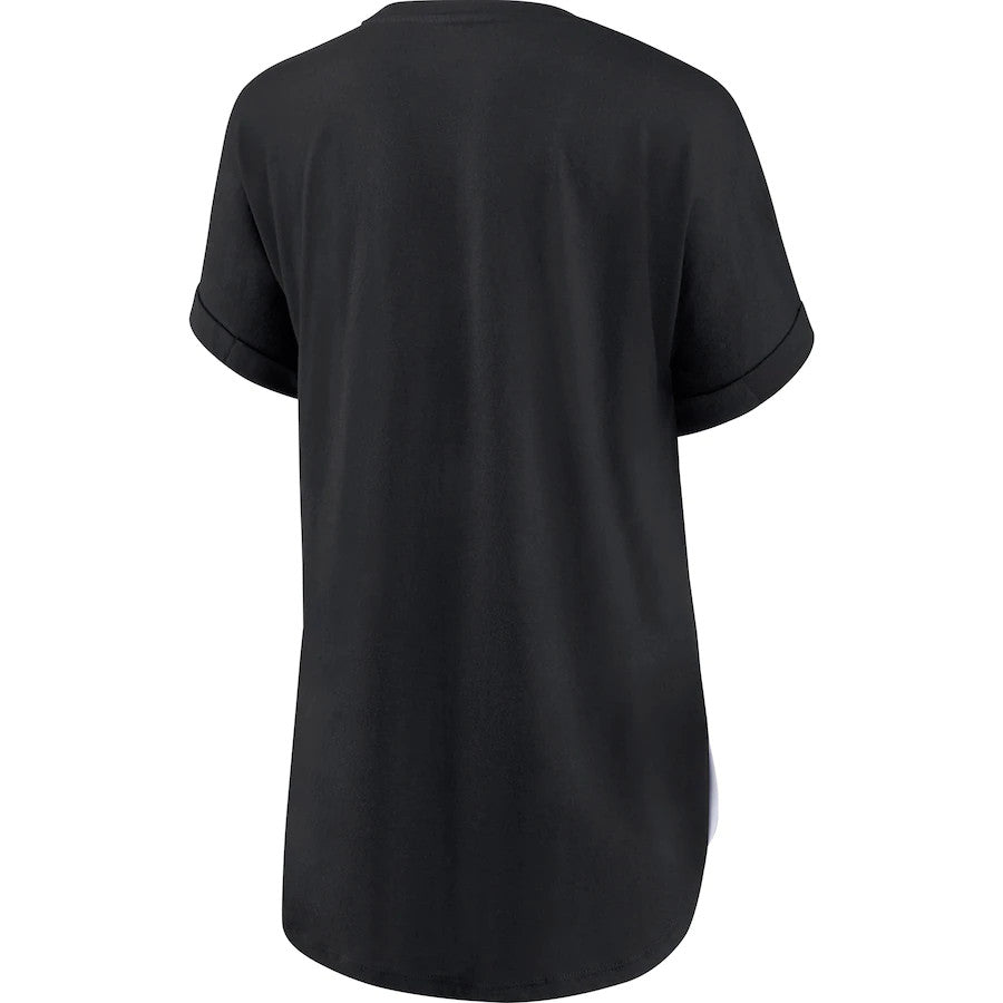 SAN FRANCISCO GIANTS WOMEN'S ICONIC BIBLEND NOISE PINSTRIPE T-SHIRT