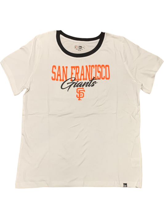 SAN FRANCISCO GIANTS WOMEN'S RINGER SCOOP LOGO TEE