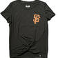 SAN FRANCISCO GIANTS WOMEN'S STAMPED FRONT KNOT T-SHIRT