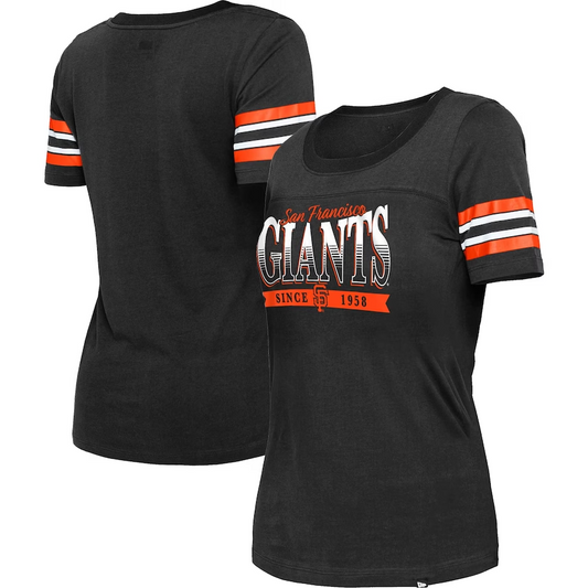 CAMISETA DE RAYAS DEL EQUIPO DE MUJER SAN FRANCISCO GIANTS