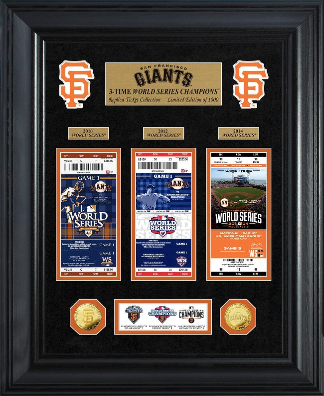 SAN FRANCISCO GIANTS WORLD SERIES DELUXE GOLD COIN & TICKET COLLECTION