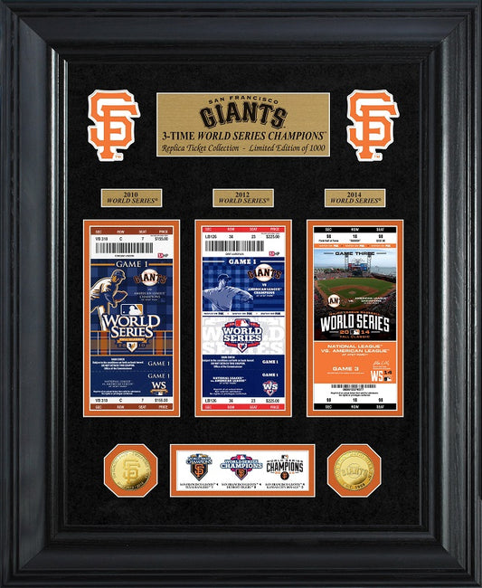 SAN FRANCISCO GIANTS WORLD SERIES DELUXE GOLD COIN & TICKET COLLECTION